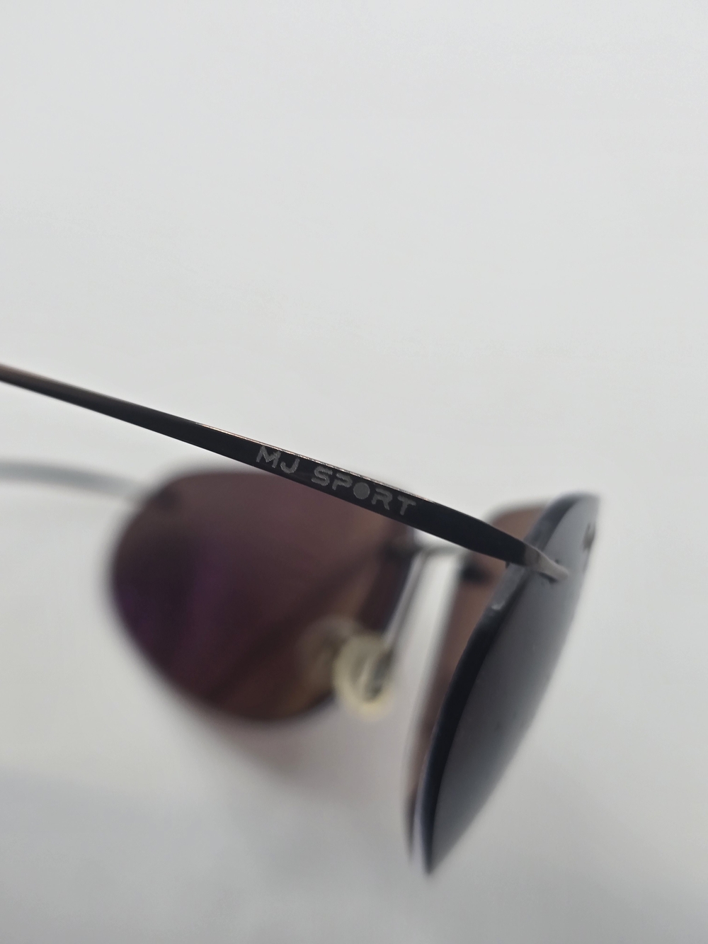 Maui Jim MJ Sport Titanium Rimless Wrap Around Sunglasses - Picture 4 of 7